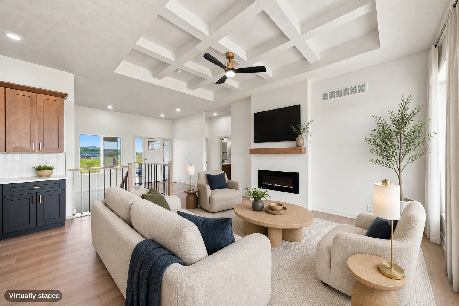 Living, open to kitchen